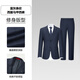HLA Heilan House dress suit men's three-piece business flat lapel suit Western men's spring and autumn HTXAD3W097A blue and gray stripes 97 (suit + vest + trousers) XL 175/96B recommended 138~150Jin Jin equals 0.5 kg