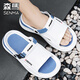 Senma Slipper Herren Sommer Trendy tragen Anti-Rutsch-Anti-Odor-Dicke Sohle Stylus Sandalen für Männer, die lässige Strandsandalen schwarz grau 42-43 fahren 42-43
