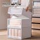 Boîte de rangement du tiroir Plastique Plastique Armoire transparente Sous-vêtements Boîte de finition épaissie Armoire de rangement de vêtements de grande capacité 45-3523 Profondeur 45 * Largeur 35 * Hauteur 23cm White Pack White Drawer Pure Faute-sortie épaissis