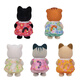 Sylvanische Familien (sylvanische Familien) Fünf Katze -Set, Babykatzesammlung, Spielzeugpuppen -Set für Spielen von House Girl
