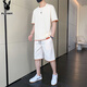 Playboy (Playboy) Camiseta de manga corta Traje para hombres Summer Summer High-top Roport Sports Whorts de camiseta de media manga de dos piezas.