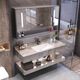 [Slab de roca de doble capa] Basina de lavado sin costura de roca Casina Integrada de lavado de baño de doble capa Basina de lavado de inodoro [elegante y simple] Basina blanca sin costura [inteligente [Sqwy Classic] 60*50 ha vendido 5689 piezas