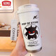 
THERMOS Creative Geng Gui Thermos Cup Large Capacity Straw Water Cup Portable Double Drinking Coffee Cup New Model High-Precision for Men and Women BXAB13794 Ghost + with Lanyard Ceramic Inner Bottom