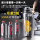 OQB Botella de agua de gran capacidad Alemania Tritán de agua resistente a alta temperatura y gran capacidad deportes de verano y fitness portátiles para hombres y mujeres [almacén de té titán/té importado] 1L 1050 ml [puerto de doble bebida/escala de precisión]
