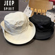 Jeep (JEEP) comfortable cotton and linen fabric mountain sun visor hat for men and women hiking and camping fisherman hat outdoor fishing protection khaki color - quick-drying outdoor fisherman hat head circumference 52-61cm