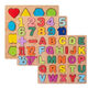 Lettres numériques Panneau de conseil d'administration à la main Punzle d'éducation précoce en bois 2 à 6 ans Journal de puzzle numérique de bébé de 2 à 6 ans [set complet de trois]