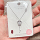 
QUAMER Old Phoenix Gold Store Style S925 Sterling Silver Moissan Diamond Mickey Head Minnie Fashion Clamboy Necklace Women's Cute Trend 15911 Carats