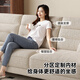 
DDC Italian detachable and washable cotton and linen fabric sofa living room simple small apartment straight-row four-person chenille sofa double handrail single seat flagship version - pine frame + cat fleece cloth