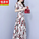 
Hengyuanxiang middle-aged mother M mom summer temperament chiffon dress 2025 new women's summer fashionable light luxury skirt 9731 red flower M (86-96Jin[Jin equals 0.5 kg])