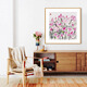 Qiao painted Wu Guanzhong Yingri lotus new Chinese style ink simple Chinese painting corridor bedroom living room entrance hall painting restaurant decoration painting 4 lotus 120*120cm hand-painted oil painting + aluminum alloy frame