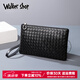 Walker Shop Мужская сумка сцепления сумочка 2025 Новая мужская сумка искренняя кожаная мужская сумочка мягкая кожаная сумка для оборудования. Случая повседневная кожаная черная среднего размера (27 см*175 см)