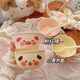 Good-looking puppy and piggy ceramic bowl cute girl rice bowl ins household underglaze color macaron tableware soup bowl pink piggy one bowl one spoon recommended model