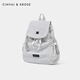 Официальный веб -сайт Cinvaikrose Small C/K Niche Design School Bag Women's 2025 Новый легкий рюкзак рюкзак Rucksack Белый клет