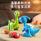 Kinderspielzeug für Jungen Geburtstagsgeschenke 1-3-6 Jahre altes Puzzle Magnetische DIY Sechstes Eins versammelte Dinosaurier Tyrannosaurus Rex sich ständig verändernder magnetischer Dinosaurier [Beleuchtung Musik + Geschenkbox]