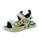 G.Duckkids Little Yellow Duck Boy Sandalen Sommer 2025 Neue Stil kleiner und mittelgroßer Jungen Leichtes weicher Boden Sommer Kinder Beachschuhe 6228 Schwarz und Grün 28 _inner Länge 17,8 cm