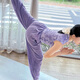 Shuangxiu New Chinese Yoga Wear Set 2025 New Cheongsam Collar National Style Pilates Beautiful Training Purple Sports Top Zizhuyin Top + Purple Pants Set L 110-120