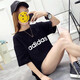 
Adidas women's short-sleeved top summer sportswear running half-sleeved breathable cotton round neck T-shirt G FM6174/white/fashion print XS