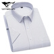 Sieben Wolfs 2025 Sommer Herren-No-Lösungs-Kurzarm-Shirt mit mittleren Altersgeschäften im mittleren Alter Profi Kleidung Fashion Comfort High-End-Baumwoll-Shirt DX6629 38