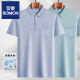 Romon Middle-Eding Men a los hombres Camiseta de manga corta Daddy Summer Polo delgado Camisa de hielo de mediana edad Media manga Viejo Man T Ice Silk-9855 Gray Real Pocket M 48/165