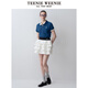 TEENIE WEENIE官方旗舰小熊春夏季复古仿牛仔POLO衫短袖时尚韩版T恤上衣女 深蓝色 L 170
