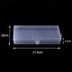 PP transparent plastic lock box with lid desktop organizer small accessories jewelry box portable parts storage box empty box large lock (14.4*8.5*3.4)/1 piece