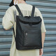 
HGIRXV trendy backpack men's new niche commuter backpack for boys sports travel bag large capacity student book 15847 black