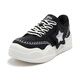 361 Mesh atmungsaktiven Mädchen lässige Turnschuhe, dicke Hochhaus-Daddy-Schuhe, Frühlings- und Sommer-Leichte Frauenschuhe [Frühling] Obsidian Schwarz/Federweiß 6630 36
