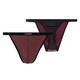 LPCSS brand men's striped thong modal sexy underwear fashionable back spelled ice silk burgundy + wine red XL 120-140Jin Jin equals 0.5 kg