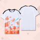 WYPK Marathon Running Suit Customized Schnelltrockne kurzärmelige Männer und Frauen Nacht und Morgen Running Suit Fitness-Wettbewerb Training Anzug Herren Style-719 White Orange Single Top M.
