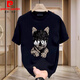 Pierre Cardin Trendy Brand 2025 Nueva camiseta de manga corta de otoño para la camiseta de perro de caricatura simple de caricatura simple de moda para hombres.