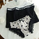 Opeodly Chinese Saint Valentin Couple sous-vêtements un mâle et une femme en dentelle sexy coton pantalon boxeur respirant 6628 couple un mâle et une femme m femelle l