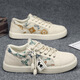 Woodpecker 2025 Nouveaux chaussures pour hommes décontractées pour hommes vieilles chaussures de tissu beijing pour hommes chaussures de toile avec une semelle en couches minces chaussures à la mode 9923 noir 42