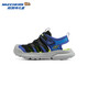 Skechers Skechers children's toe sandals boys' shoes summer lightweight non-slip girls' big head beach shoes 302969L boys/black/blue/lemon/BBLM 27.5