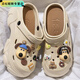 Luozhichao hole shoes for women in summer, wearing outside, she is wearing a thick-soled anti-slip beach bag-toe sandals, summer, camel-colored star bear 36 3735/36 foot shot