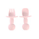 Children's Bear Fork Spoon Set Baby Eating Training Silicone Licking Spoon Silicone Fork Spoon Baby Supplementary Tableware Spoon Military Green Fork Spoon