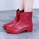 Japanische Mode-Regenstiefel für nicht rutsche Wasserschuhe für Frauen für Verschleiß und Wearables im Freien, leichte Küchenarbeit, alle Jahreszeiten, Grau 37