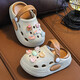 Eva Summer New Two-Color Migne Cartoon Boy and Girl Hole Chaussures Habores non résistants à l'usure des chaussures de trou de maison Khaki [Crystal] 30 longueur intérieure 19cm