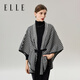 Elle Houndstooth Wollschal für Frauen im Winter Neue Mode vielseitiger Schal für Frauen Cloak Office Klassiker Schwarz