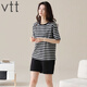 VTT Pyon Pyjamas en coton Pure pour femmes en été shorts en coton pur Pure Shorts d'été Nouveaux jeunes femmes vêtements maison V Slevés courts: YZT9854 M