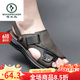Woodpecker Summer 2025 Sandalias para hombres nuevas comodidad de cuero genuino Suelas gruesas Anti-Slip Comfort Inventual Sandalias Sandalias de suela suave 9923 43 [En el evento]