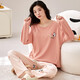 
Coolzone pure cotton pajamas for women in spring and autumn long sleeves two-piece summer autumn and winter 2025 new cute cotton home clothing set long set g9928 single size women m size weight 75-95 Jin [Jin equals 0.5 kg]