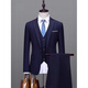 GOLDLION G+ Men's Suit Suit High-end Slim Business Formal Wear Men's Korean Style Professional Suit Wedding Groom's Wedding Dress Black Single Button Four-piece Suit + Vest + Shirt + Pants 5XL