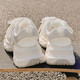 
UK Next Kiss daddy shoes for women in summer breathable 2025 casual mesh shoes thick-soled sandals sneakers 9905-3 beige 35