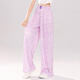 Yoyo One (Yoyo One) Pantalones de verano de niñas Pantalones delgados de pierna ancha 2025 Niños nuevos niñas grandes niños grandes Summer Summer Seda Mosquito Mosquito Summer 15122 Rosa Purple 170 170cm