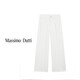 Massimo Dutti Discount Season 2025 Vêtements féminins décontractés simples et polyvalents hauts à taille large jeans 05049849 blanc 36 (165 / 66a)