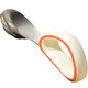 Cuchara de comida suplementaria Cuchara de bebé entrenamiento y aprendizaje para comer cuchara 316 Codo de acero inoxidable Autor de la bifurcación para niños Spoon 316 Naranja blanca de acero inoxidable [cuchara individual + caja de almacenamiento]