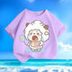 
Crying Lazy Sheep Summer New Printed Men and Women Small and Medium Children Short Sleeve T-shirt Pure Cotton Round Neck Casual Trend-SL Pink-KX698 Lazy 150 [Suggested height 140-150 cm]