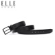 Elle Homme Men's Belt, Top Layer Cow Hide Pin Boucle de boucle, ceinture décontractée à la mode, cadeau d'anniversaire noir 3615 pour hommes