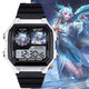 Честь Kings Xishi Small Square Waterpronation Watch Watch Electronic Watch Mute с будильницей ночной свет.