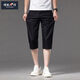 Zengzhi negro pantalones cortos de hombres fáciles de combinar